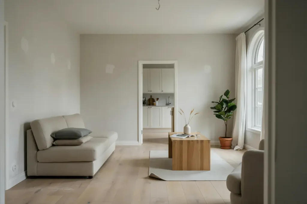 inv ndig m lning av villa efter renovering i steninge