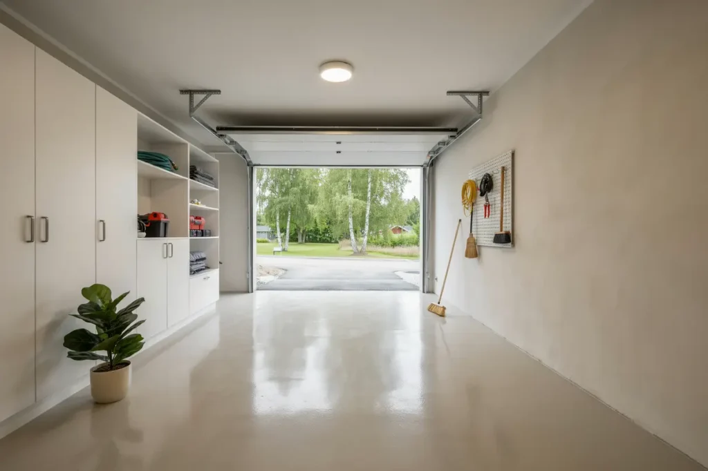 epoxigolv och epoxim lning i villagarage i valsta m rsta